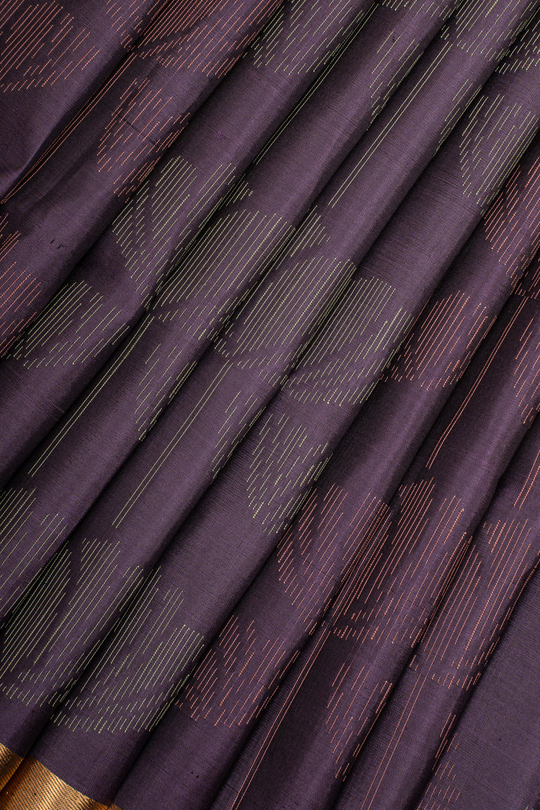 Purple Threadwork Pure Soft Silk Saree