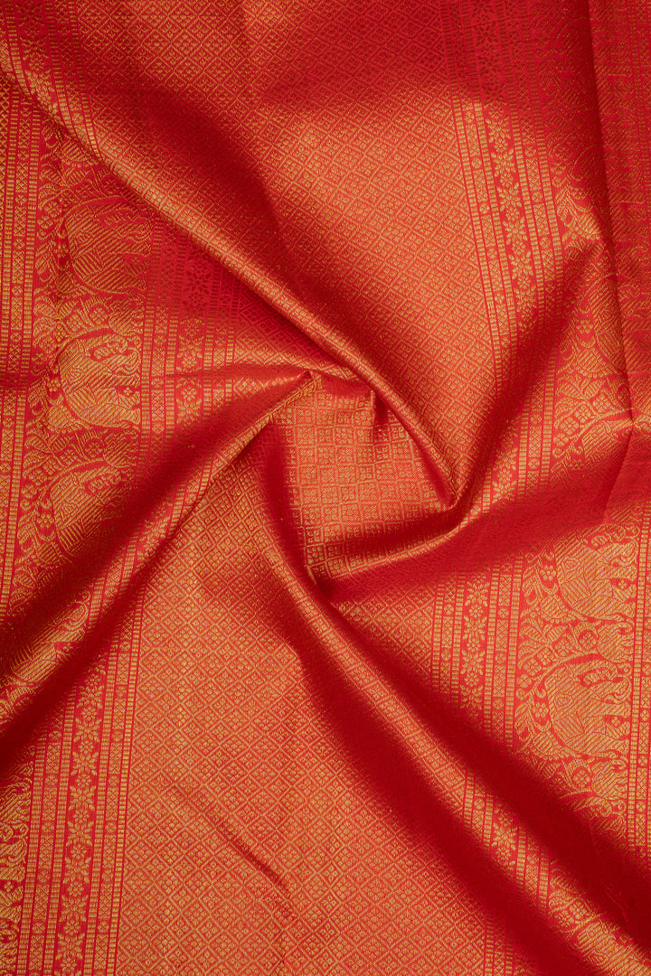 Emerald Green Plus Butta Veldhari Pure Kanchipuram Silk Saree