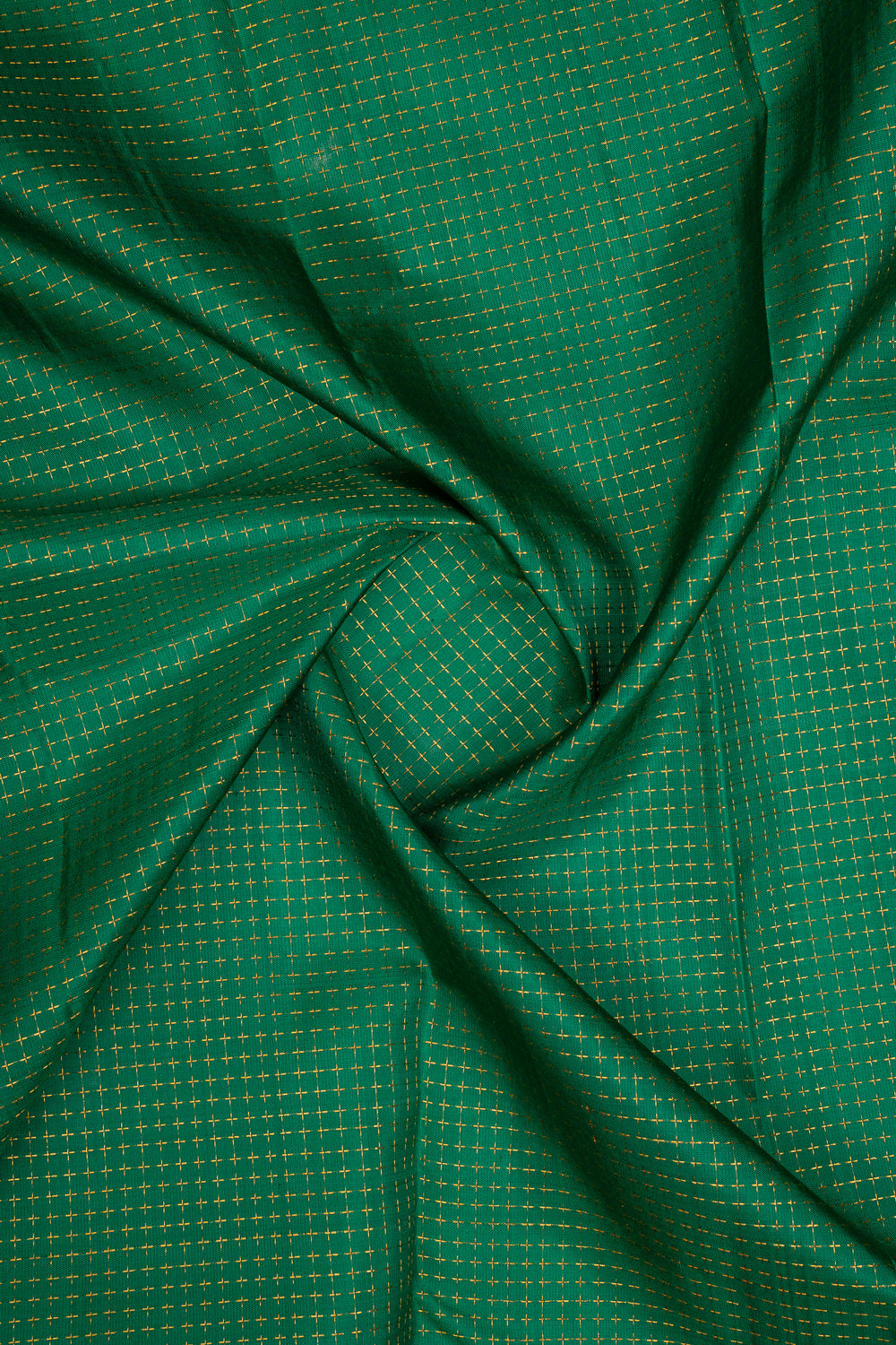 Emerald Green Plus Butta Veldhari Pure Kanchipuram Silk Saree