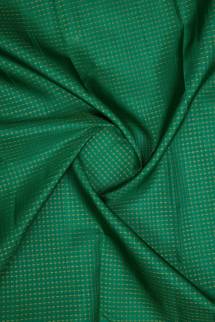 Emerald Green Plus Butta Veldhari Pure Kanchipuram Silk Saree