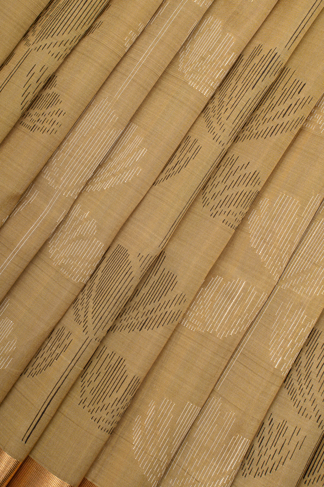 Beige Brocade Pure Soft Silk Saree