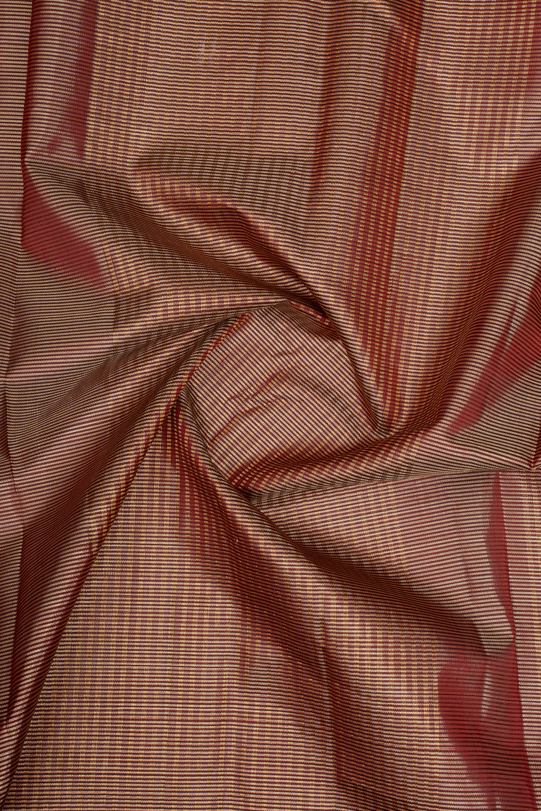 Maroon Stripes Pure Kanchipuram Silk Saree