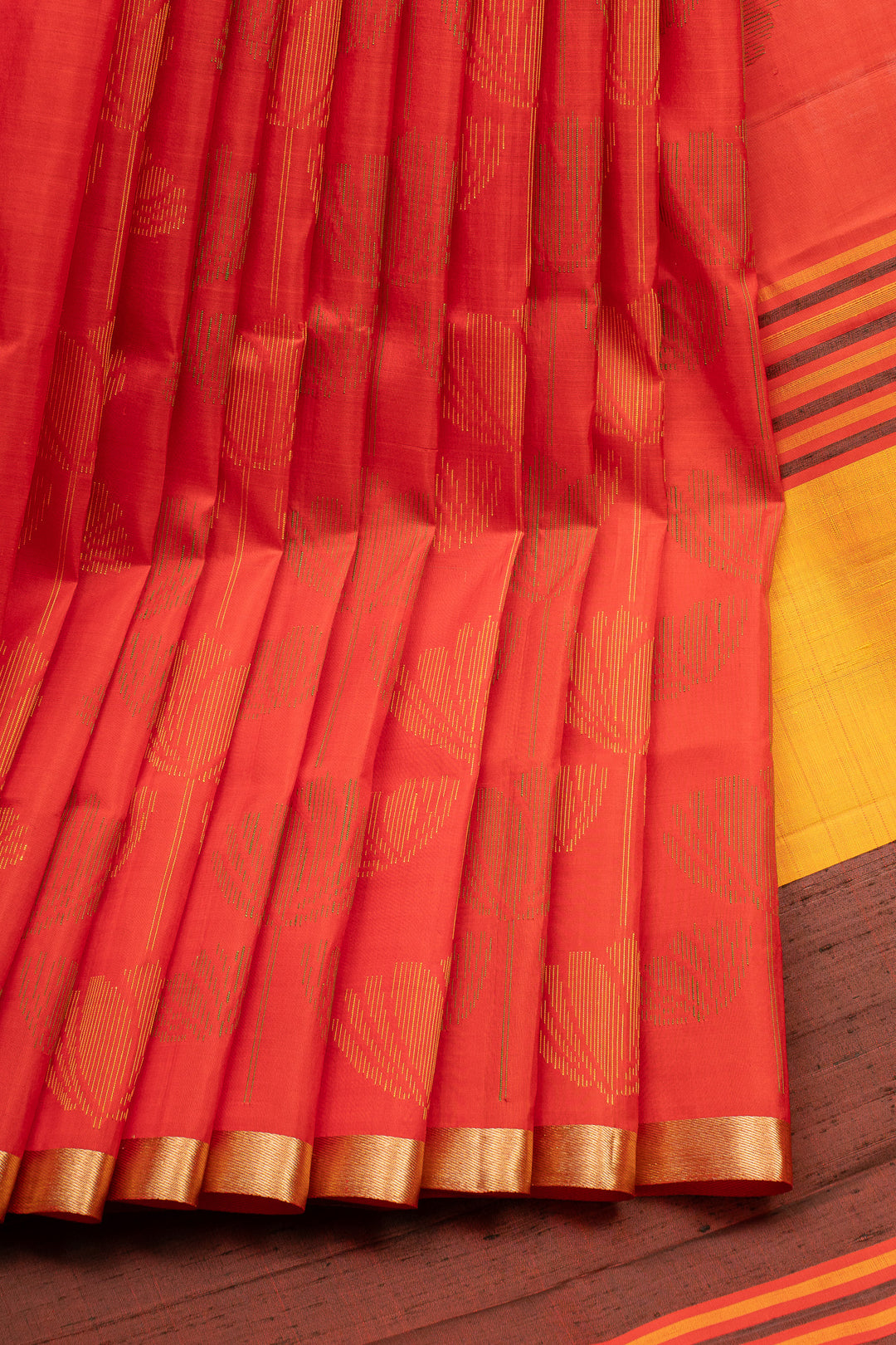 Red Brocade Pure Soft Silk Saree