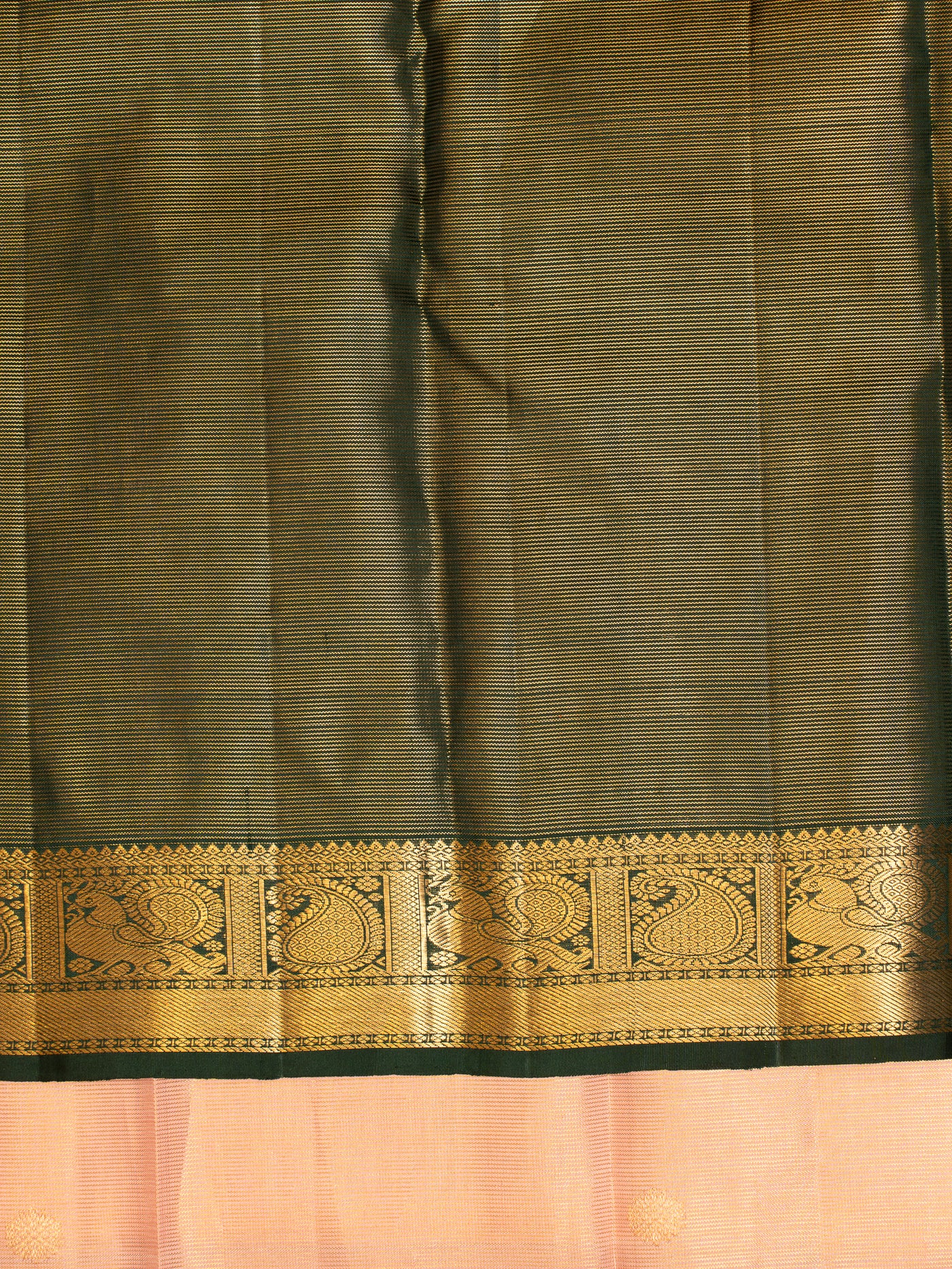 Lotus Pink Vairaoosi Pure Kanjivaram Silk Saree