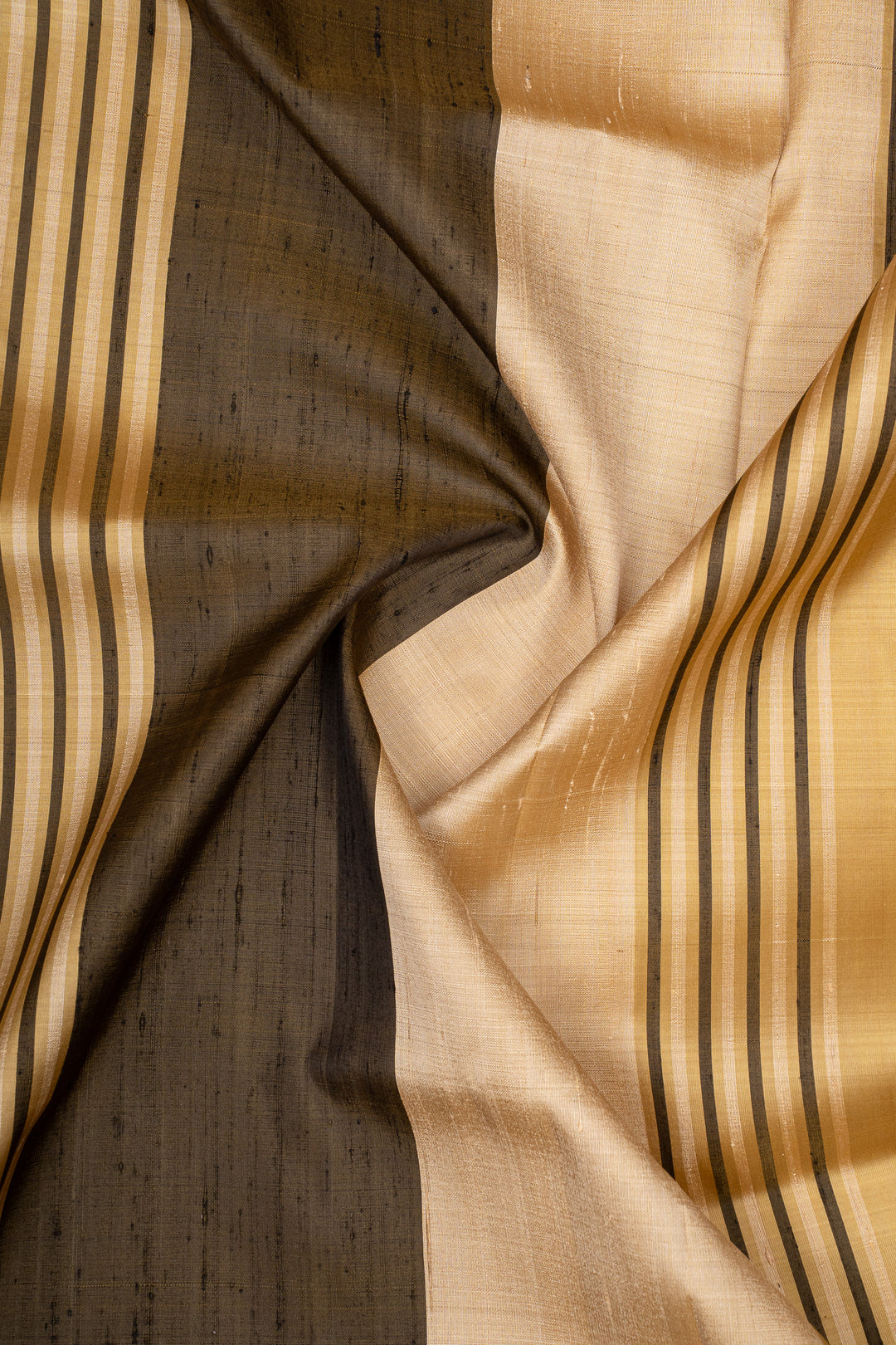 Beige Threadwork Pure Soft Silk Saree