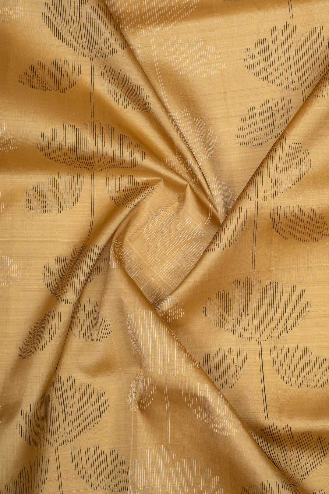 Beige Threadwork Pure Soft Silk Saree