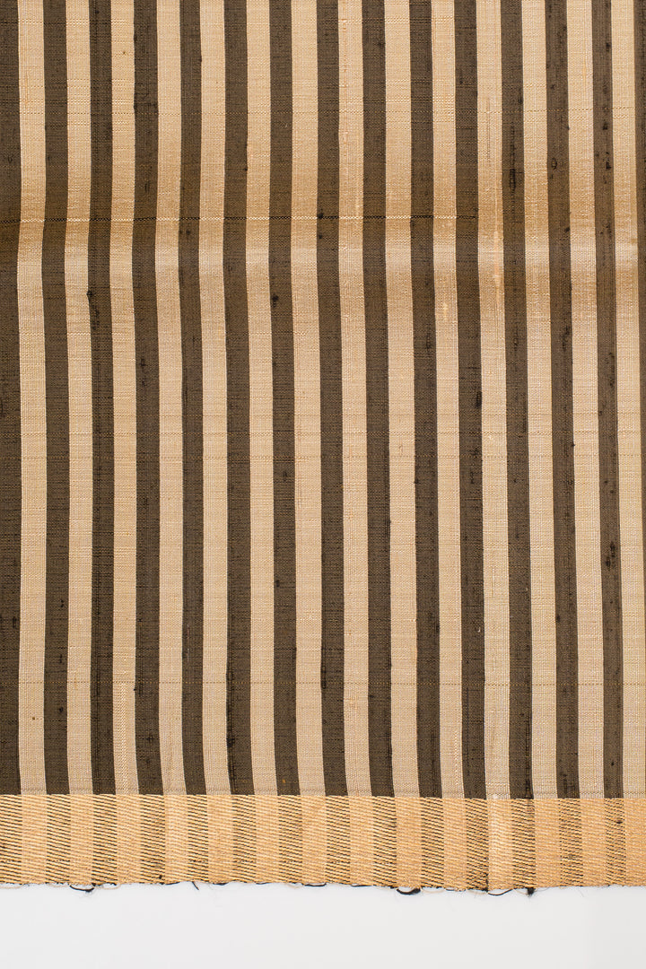 Beige Threadwork Pure Soft Silk Saree