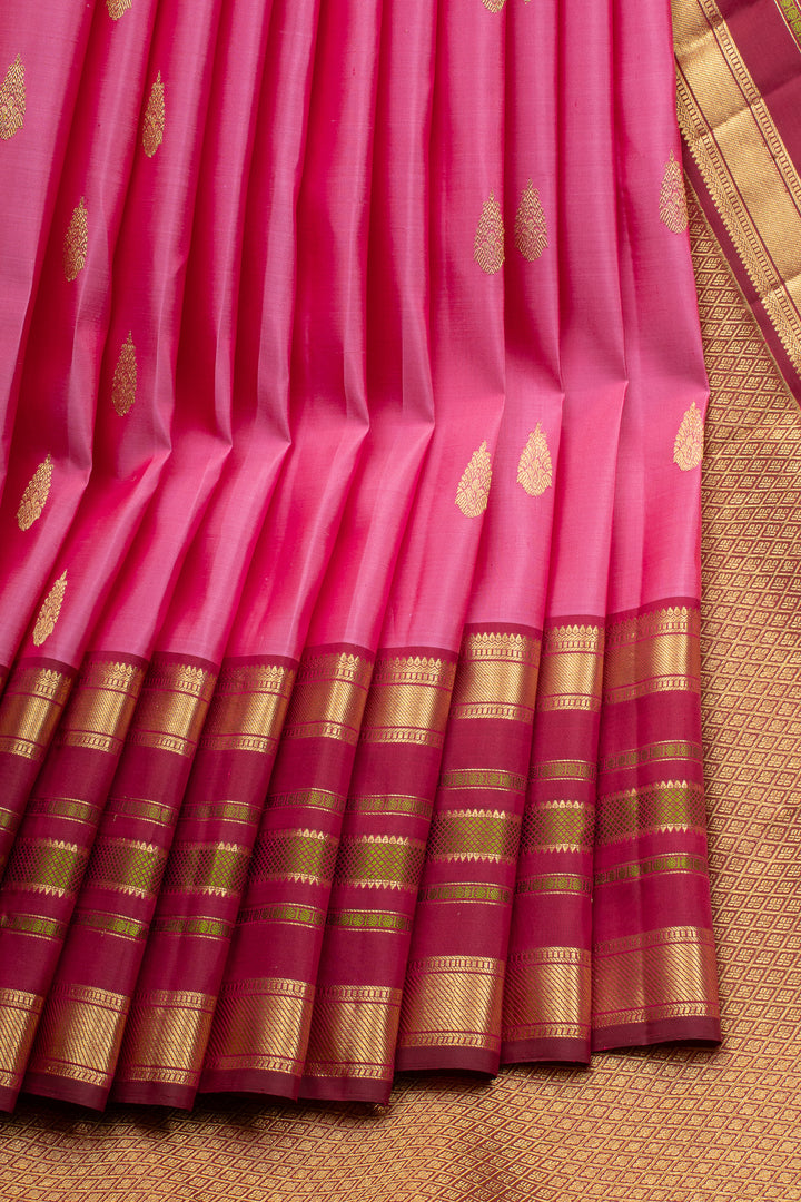 Pink Traditional Pure Kanchipuram Silk Saree