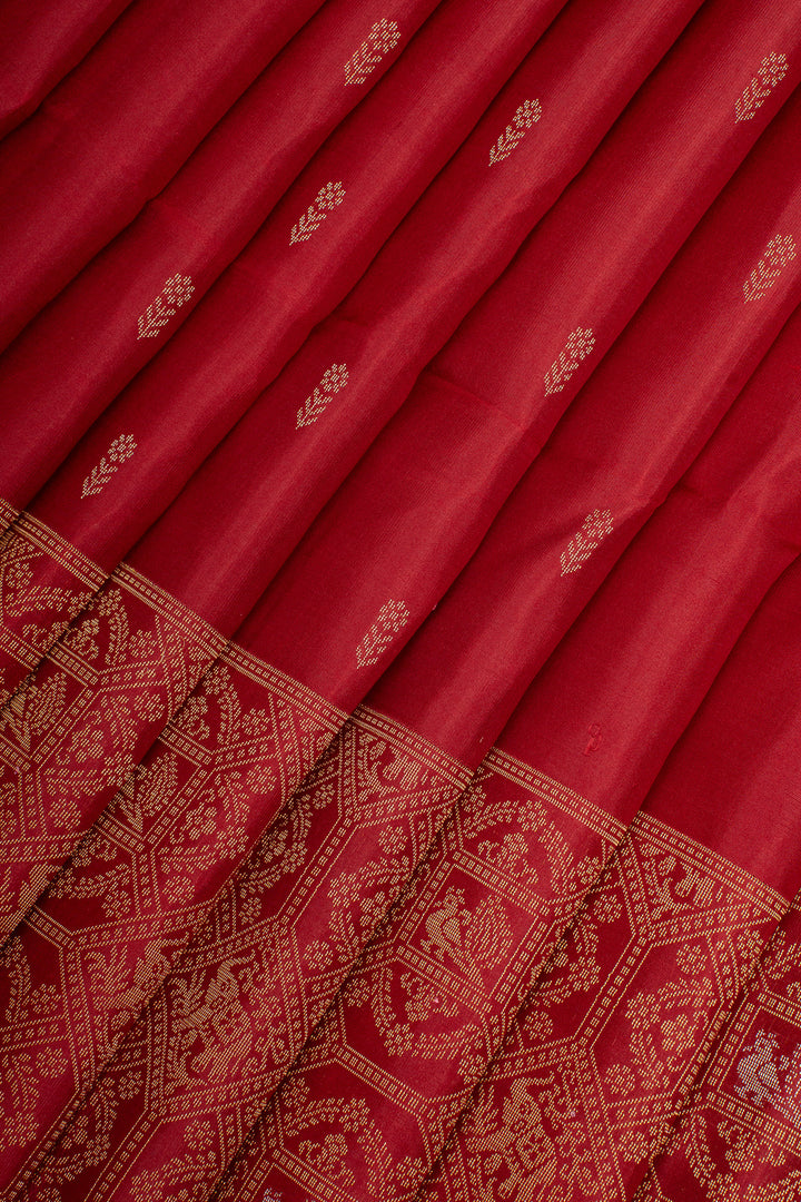 Red Traditional Pure Soft Silk Saree