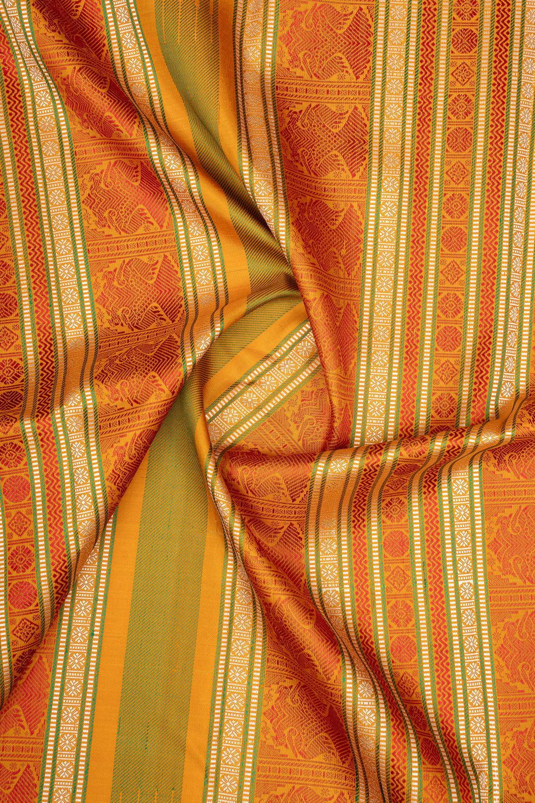 Purple Thread Checks Varisaipettu Pure Kanchipuram Silk Saree