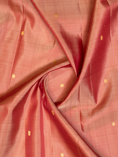 Pink shot colour traditional pure Kanchipuram silk saree