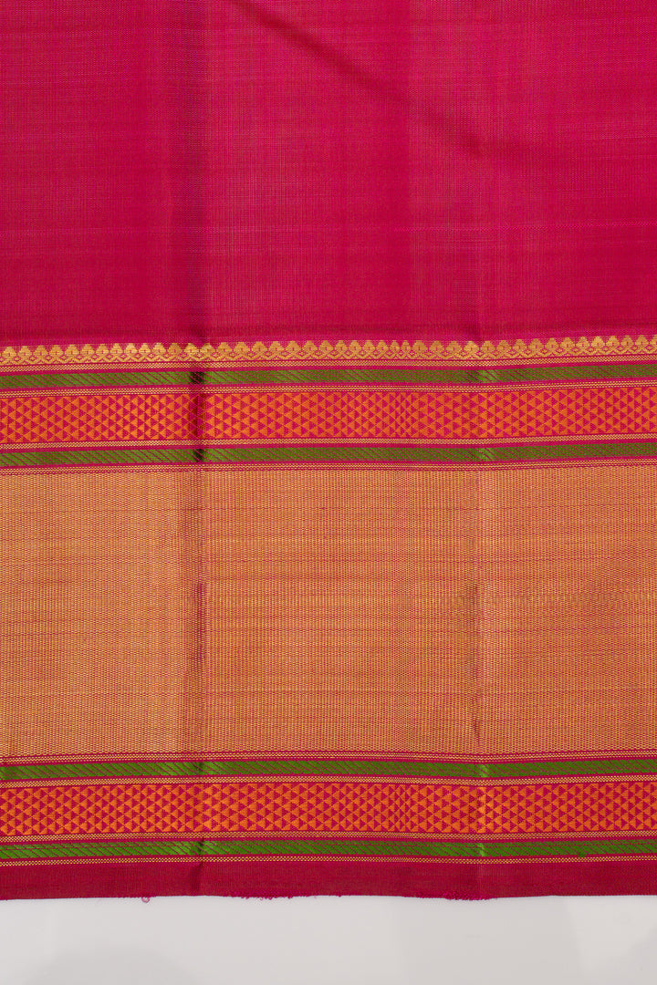 Mint green traditional pure kanchipuram silk saree