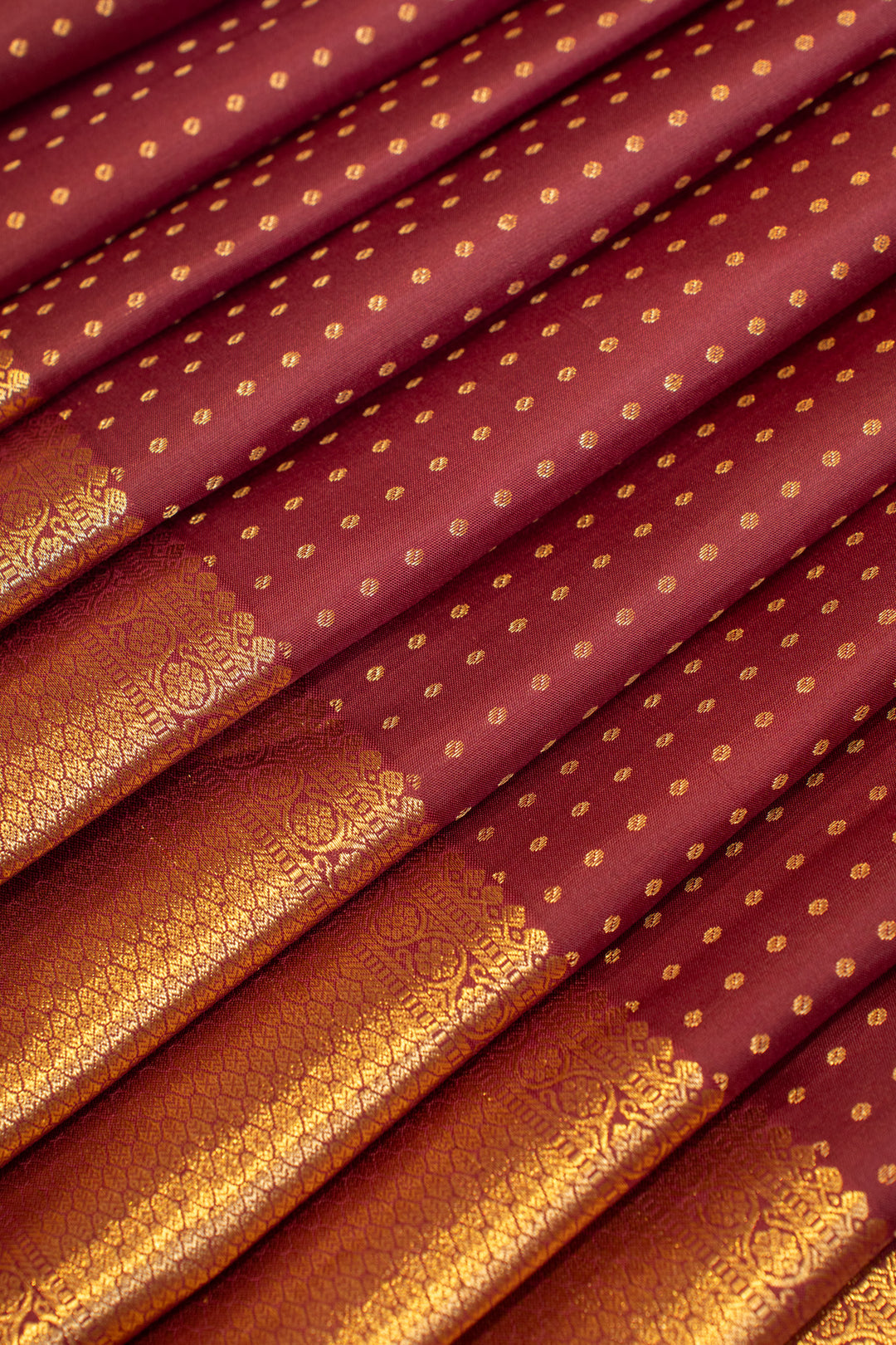 Maroon lakshadeepam pure Kanchipuram silk saree