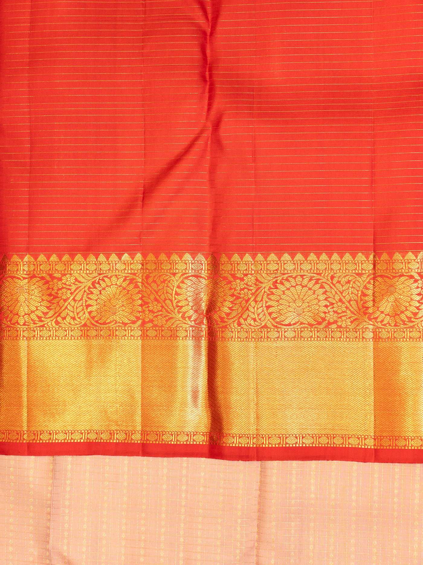 Dusty Pink Zari Checks Buttis Pure Kanjivaram Traditional Silk Saree