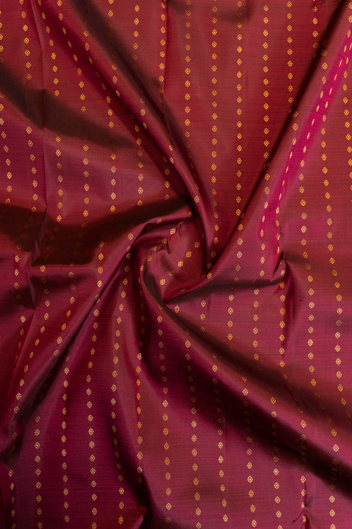 Maroon lakshadeepam traditional pure Kanchipuram silk saree