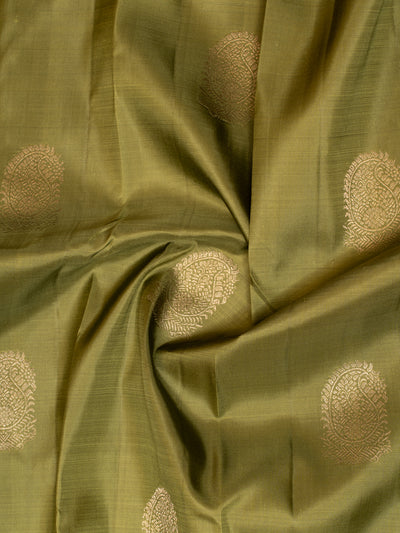 Sheen green pure Kanchipuram silk saree