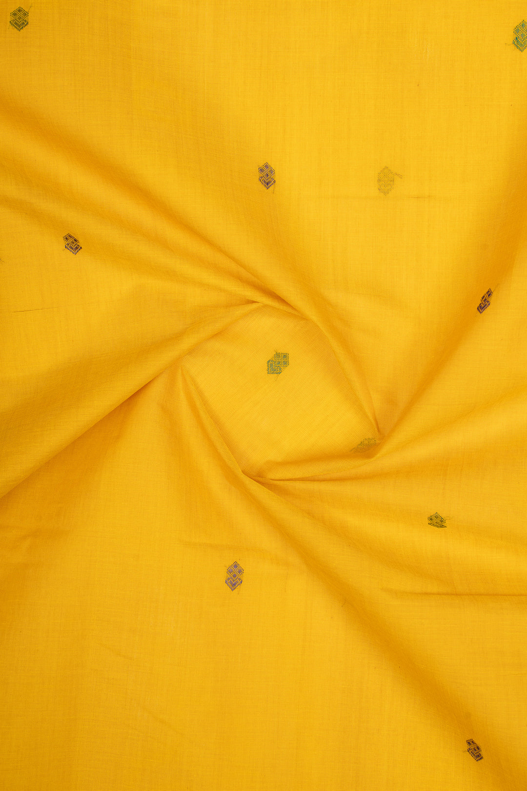 Yellow Traditional Pure Cotton Saree