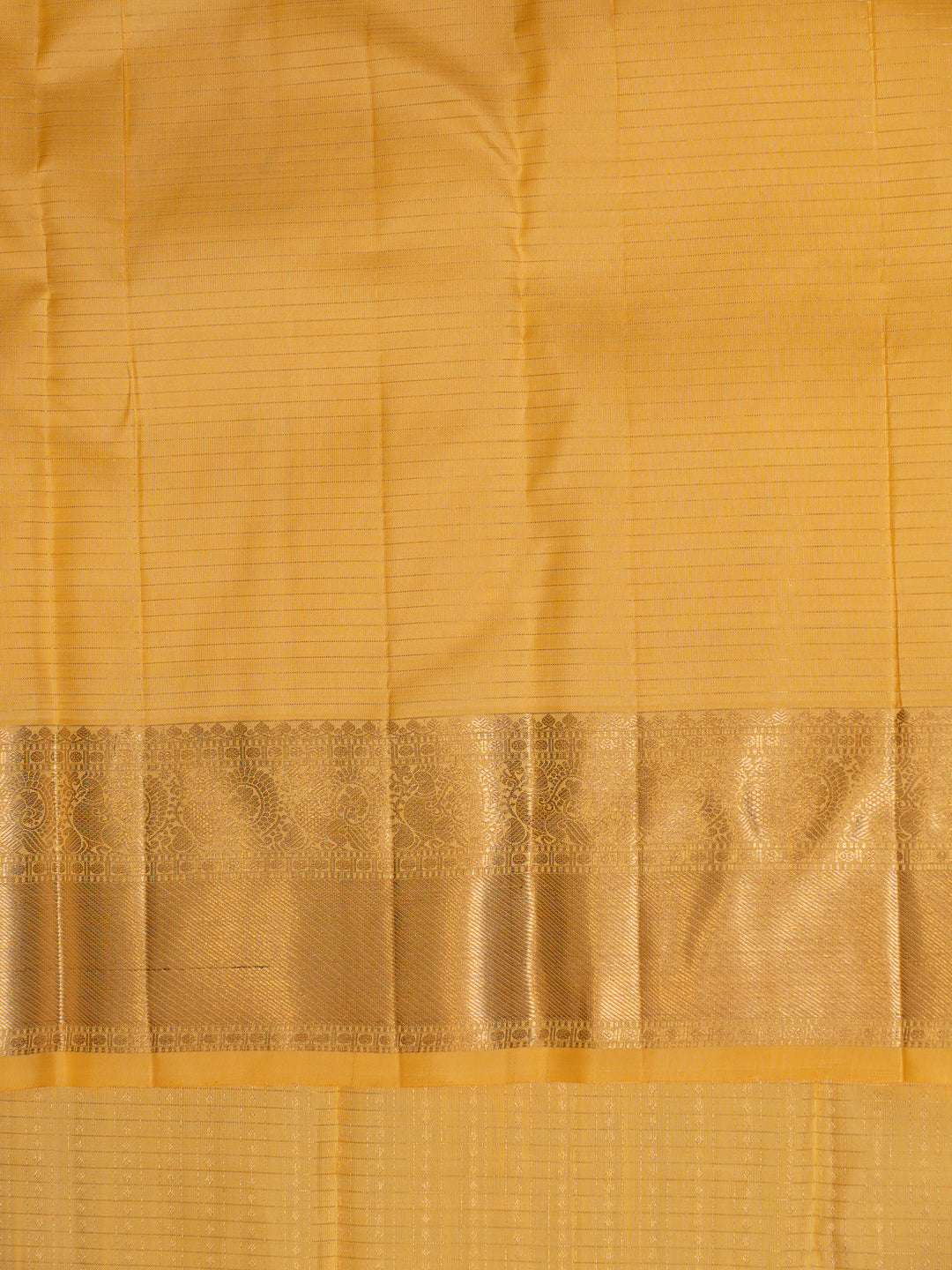Pastel Yellow Zari Checks Buttis Pure Traditional Kanchipuram Silk Saree