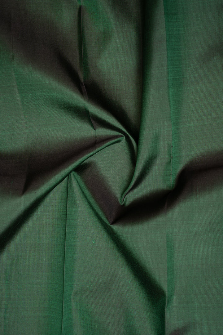 Bottle Green and Mustard Pure Kanchipuram Silk Saree - Clio Silks