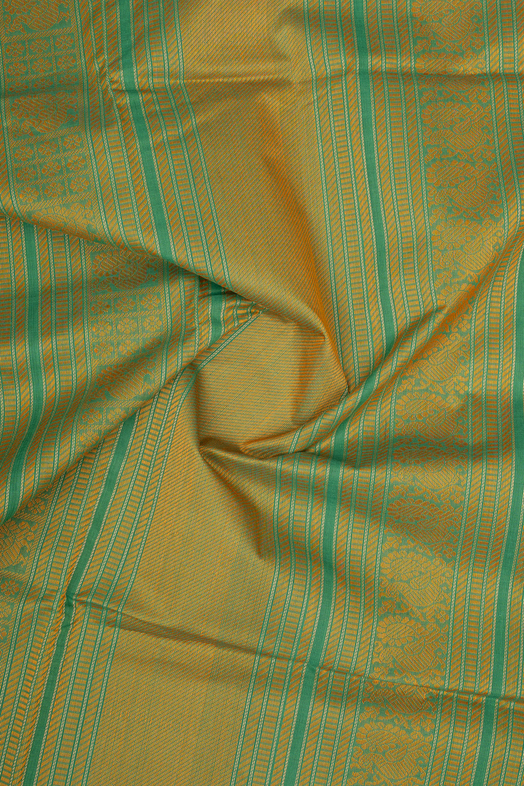 Jade Green Traditional Pure Cotton Saree