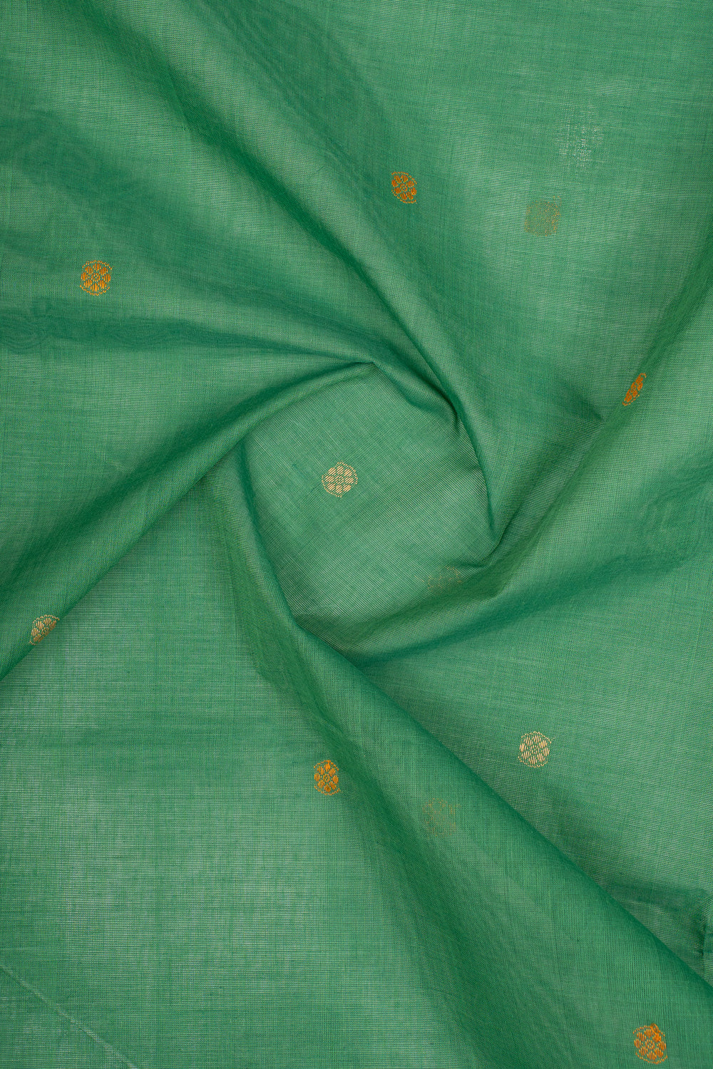 Jade Green Traditional Pure Cotton Saree