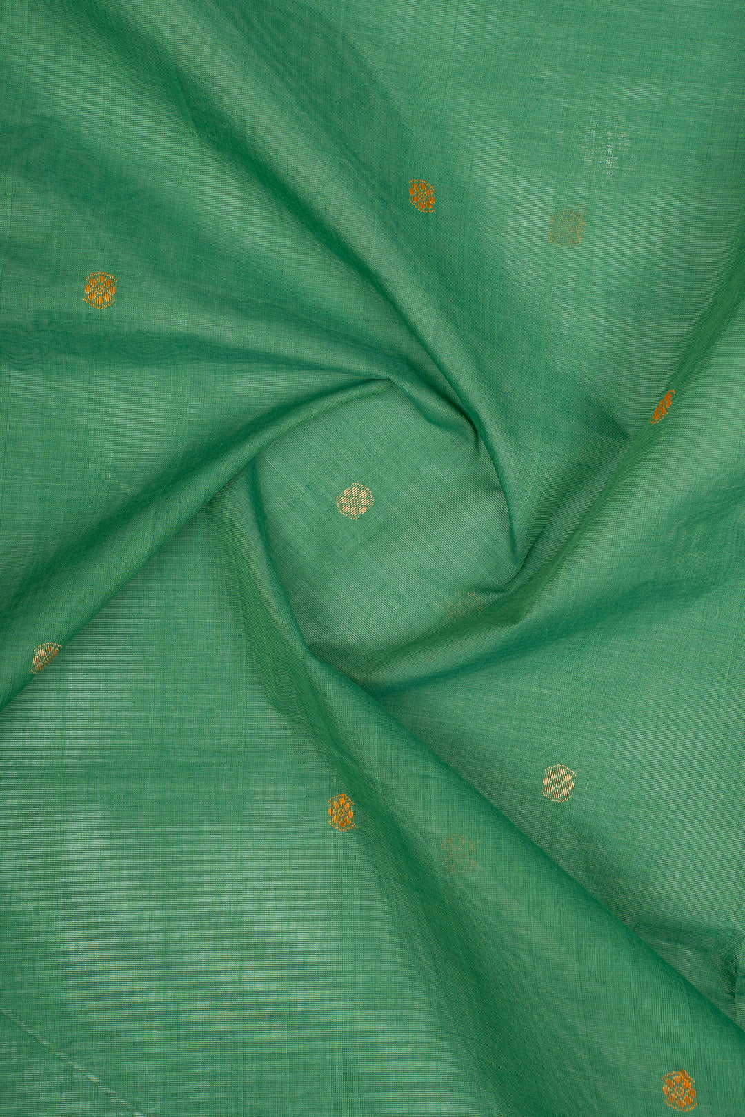 Jade Green Traditional Pure Cotton Saree