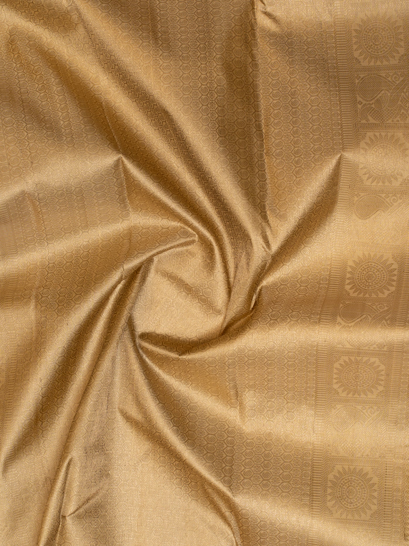 Off white traditional pure Kanchipuram silk saree