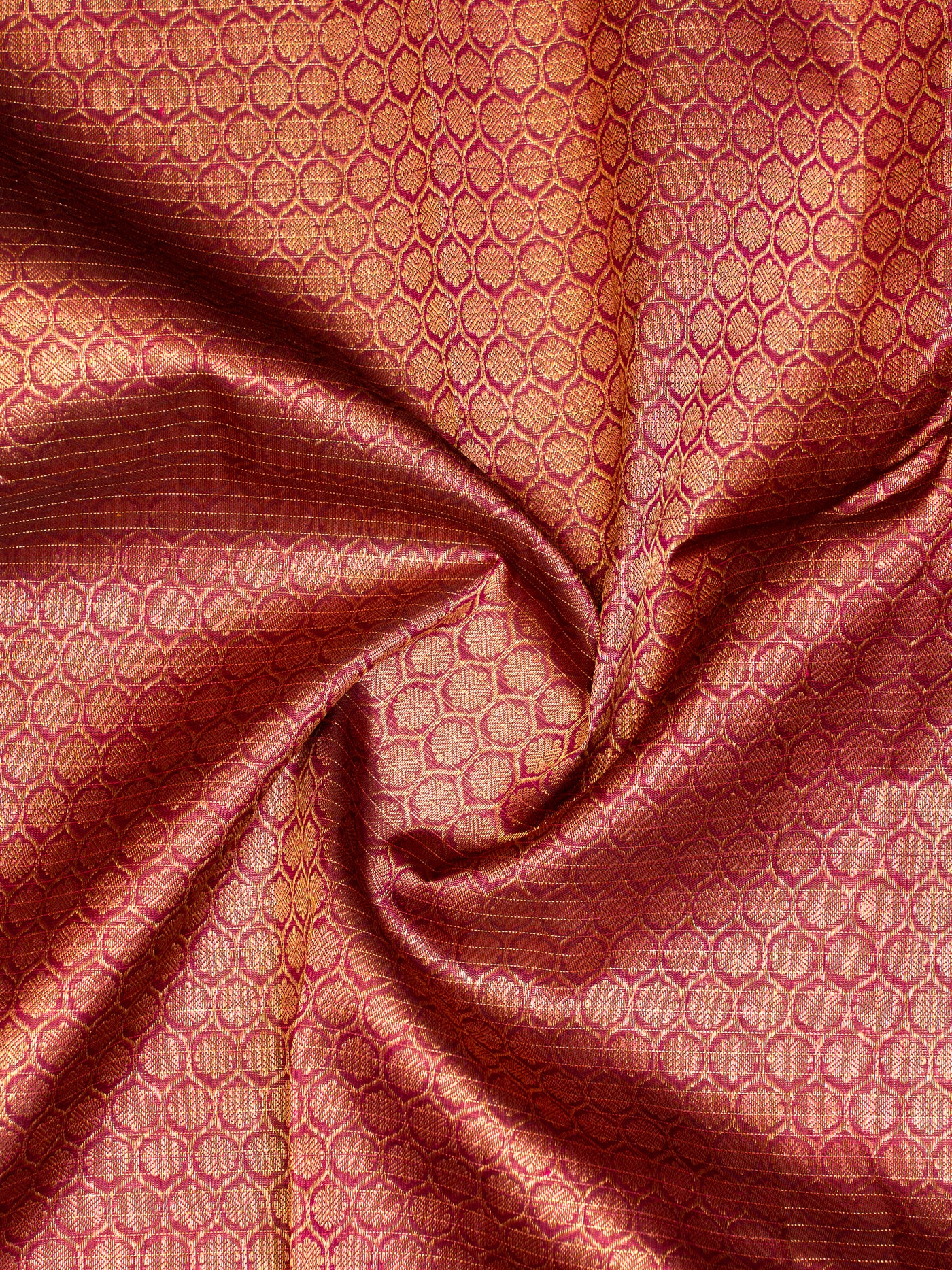 Magenta Purple Muthu Zari Checks Pure Kanchipuram Silk Saree