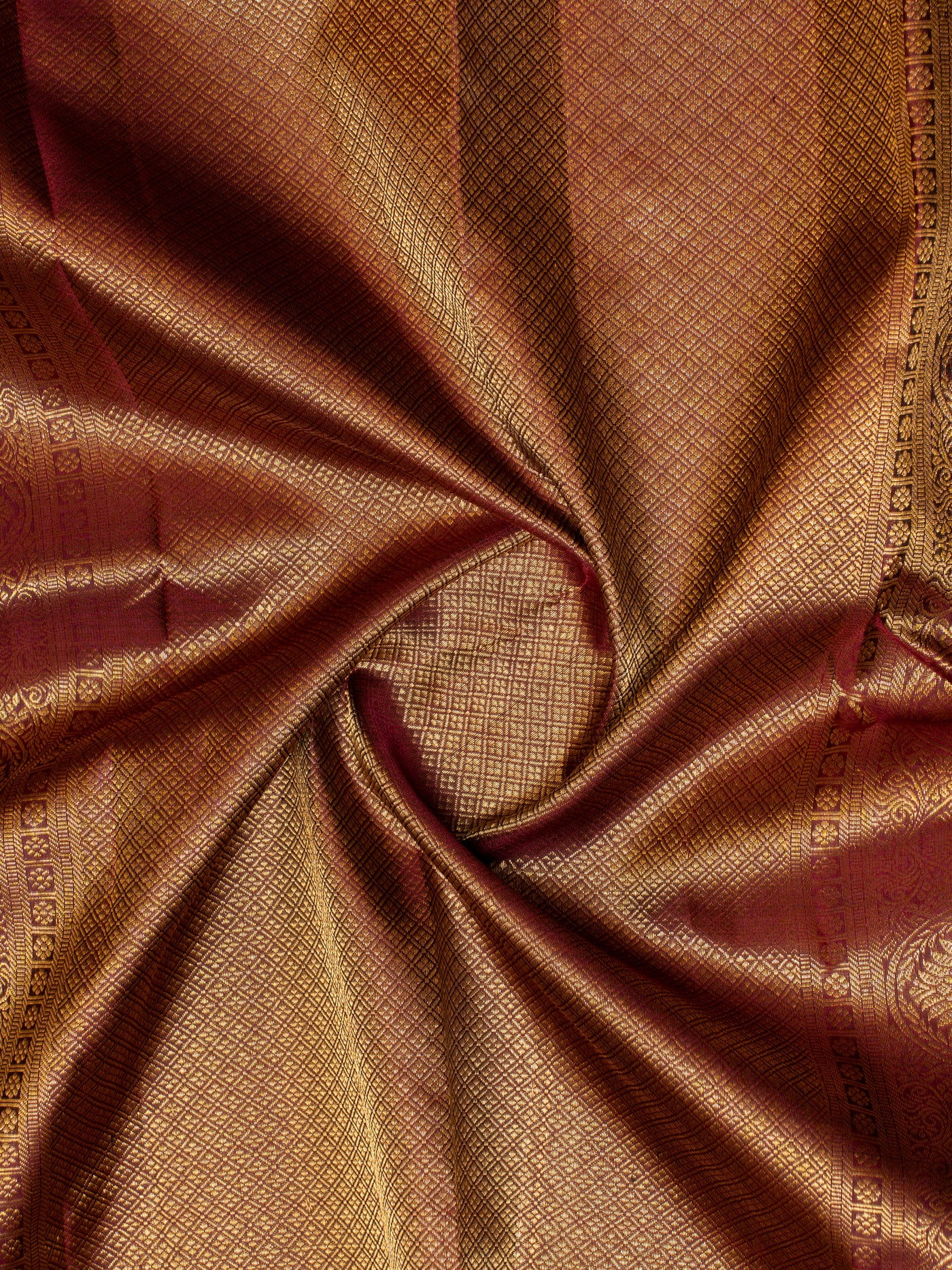 Grey and magenta traditional pure Kanchipuram silk saree