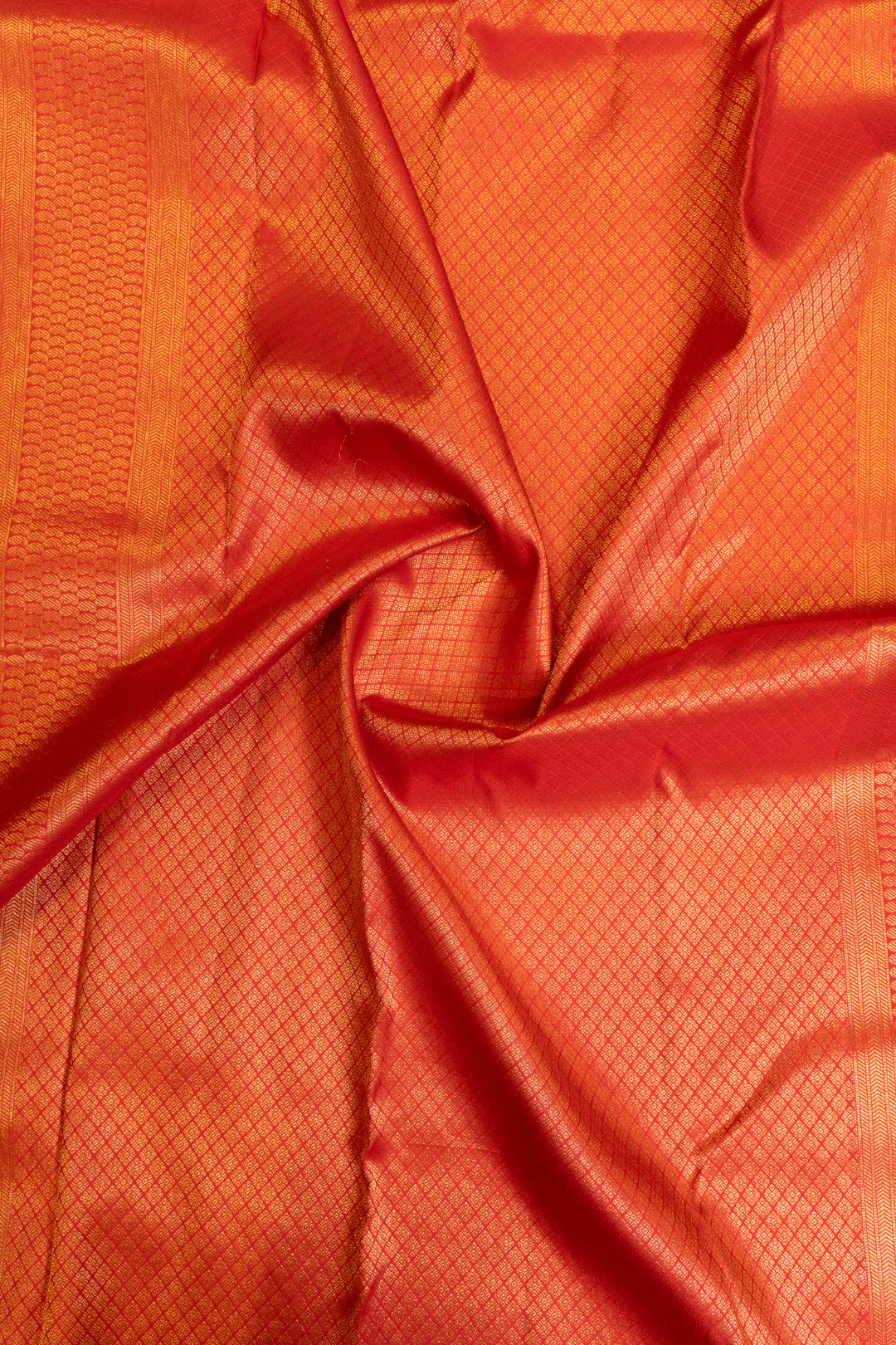 Red zari brocade pure Kanchipuram silk saree
