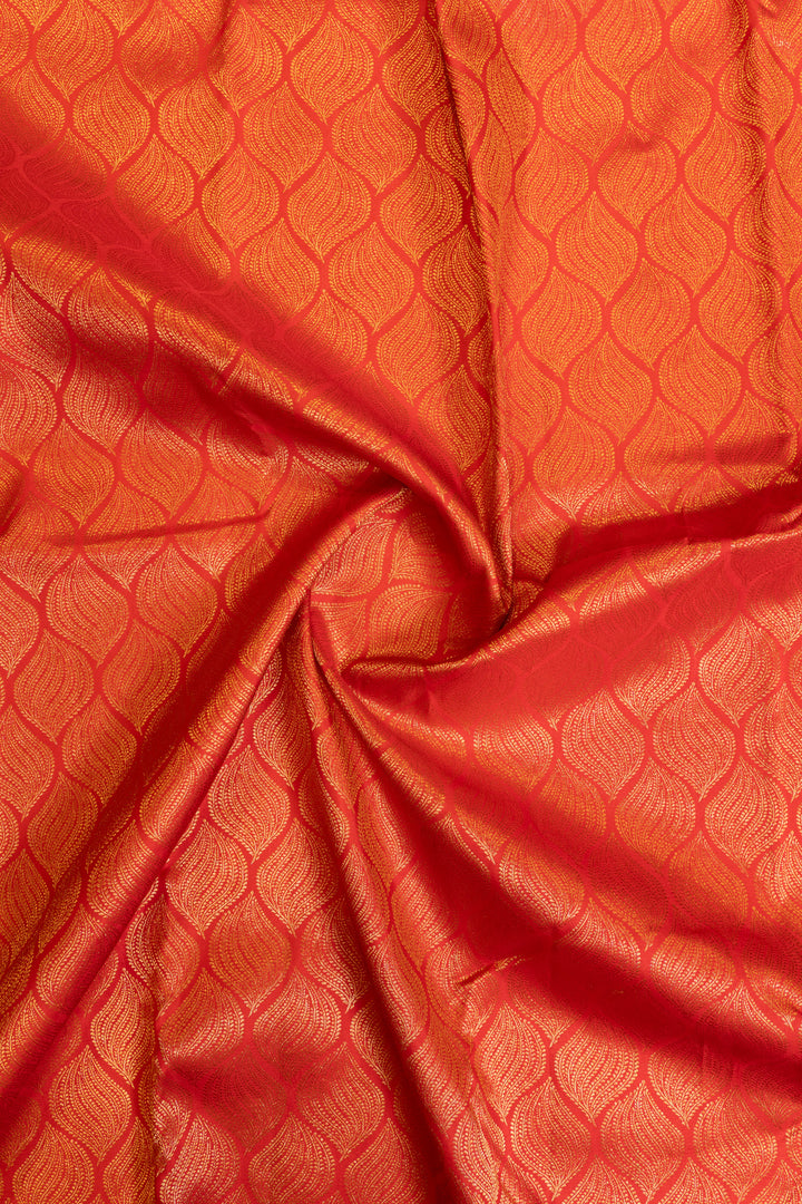 Red zari brocade pure Kanchipuram silk saree