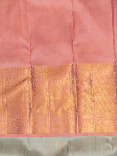 Pastel blue pure Kanchipuram silk saree