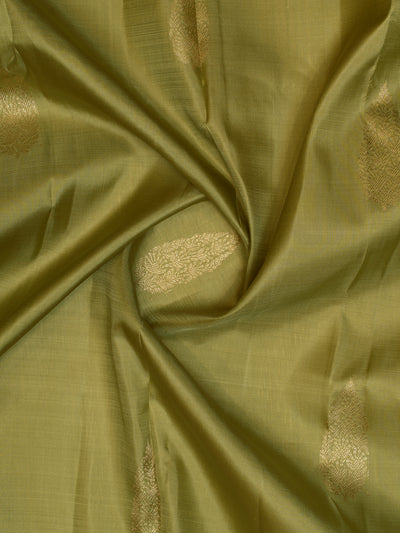 Sage Green Pastel Pure Kanchipuram Silk Saree