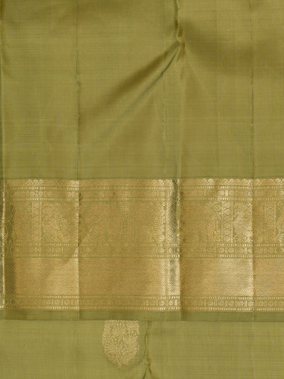 Sage Green Pastel Pure Kanchipuram Silk Saree