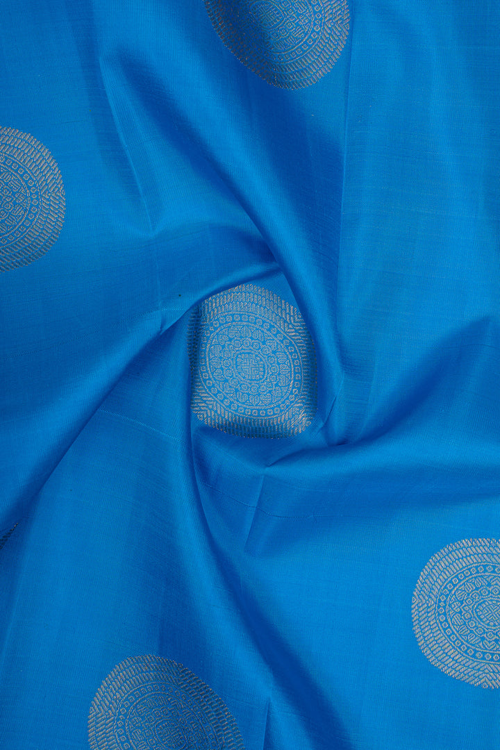 Blue Traditional Pure Kanchipuram Silk Saree