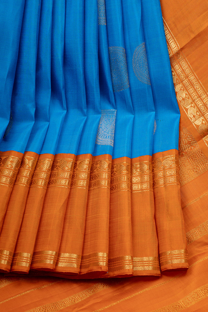 Blue Traditional Pure Kanchipuram Silk Saree