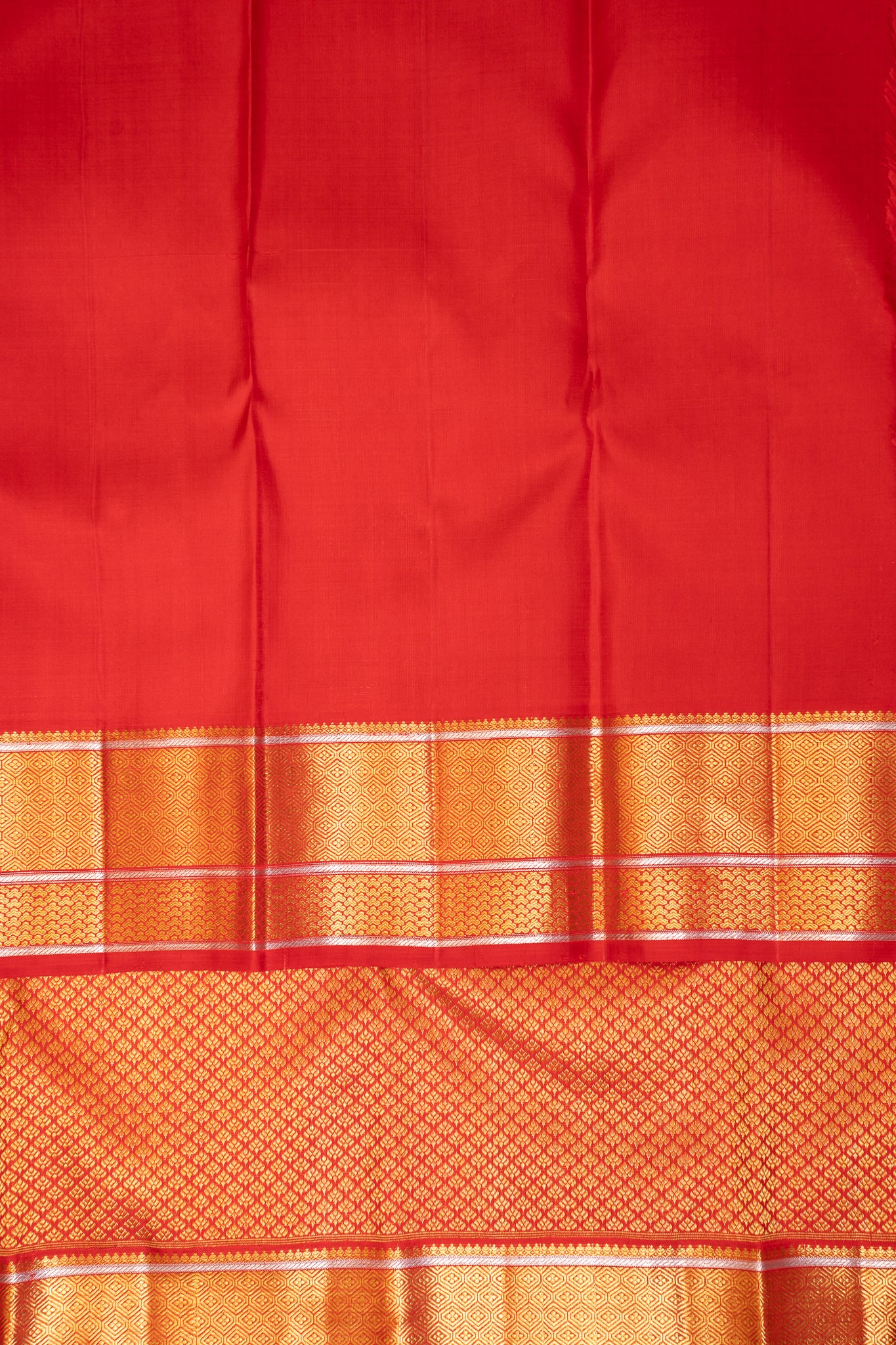 Red Brocade Pure Kanchipuram Wedding Silk Saree - Clio Silks