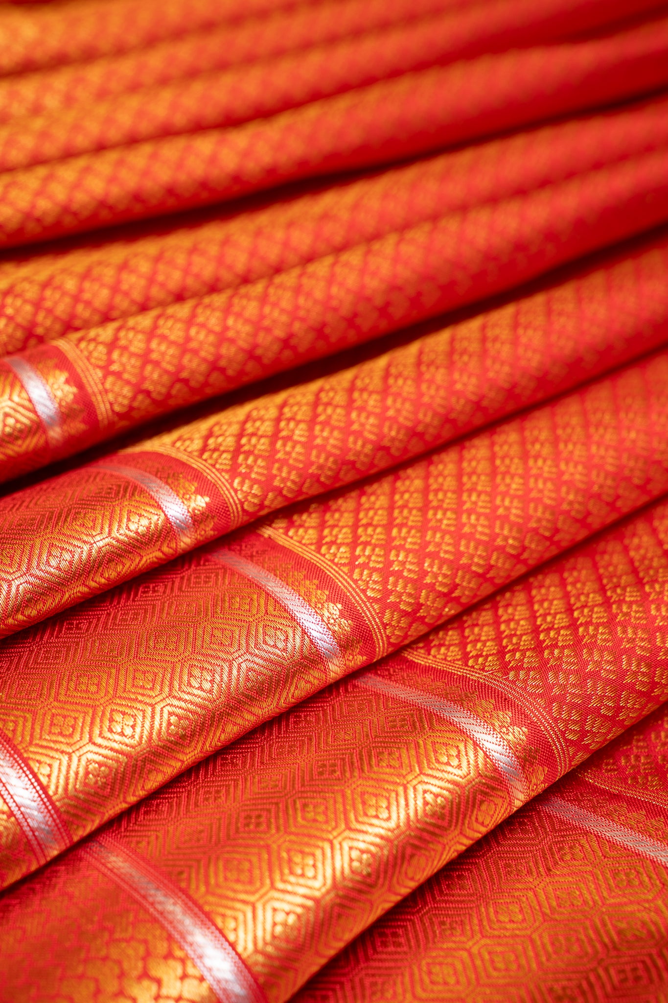 Red Brocade Pure Kanchipuram Wedding Silk Saree - Clio Silks