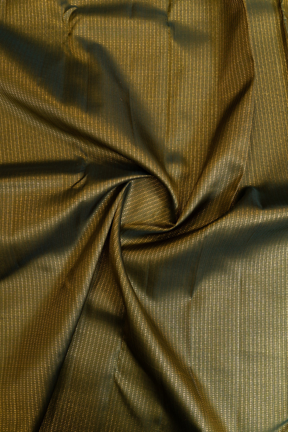 Mandhulir green borderless brocade pure Kanchipuram silk saree