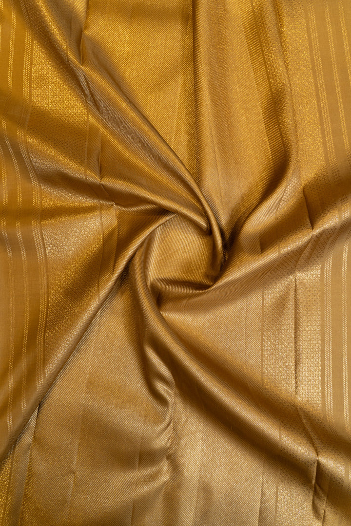Sand beige kasuti pure Kanchipuram silk saree