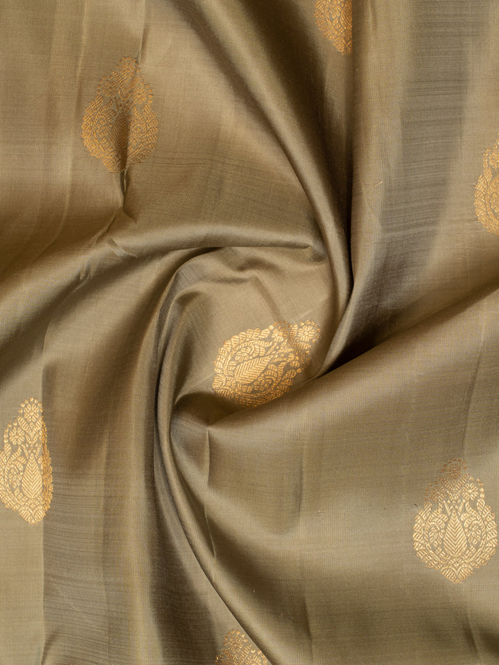 Seal Grey Pure Kanchipuram Silk Saree