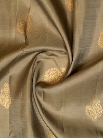 Seal Grey Pure Kanchipuram Silk Saree