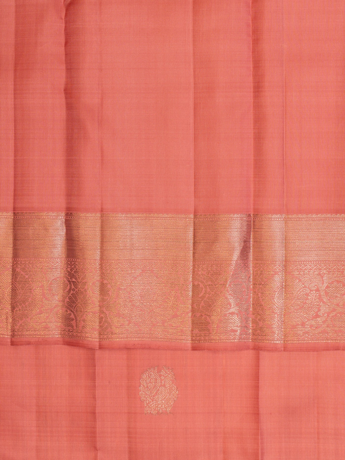 Rouge pink traditional pure Kanchipuram silk saree