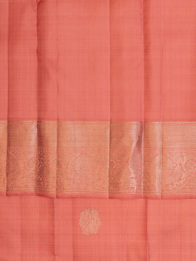 Rouge pink traditional pure Kanchipuram silk saree