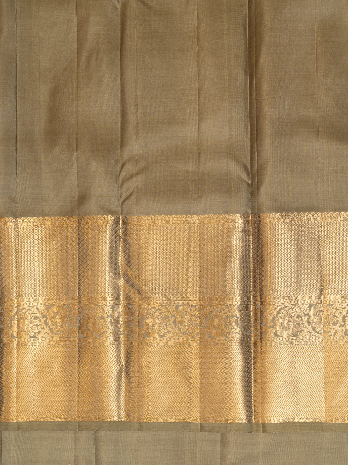 Seal Grey Pure Kanchipuram Silk Saree