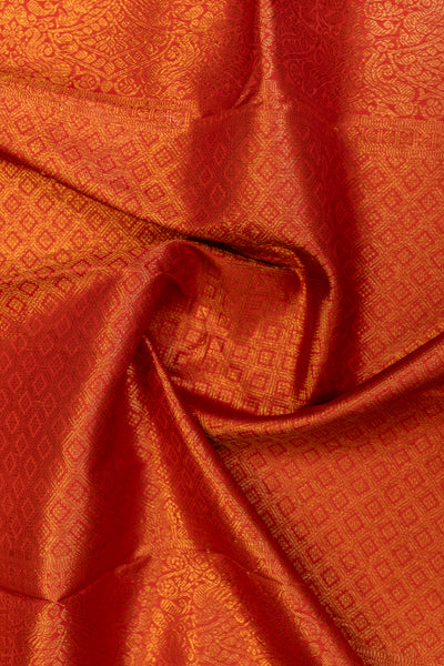 Red traditional pure Kanchipuram silk saree