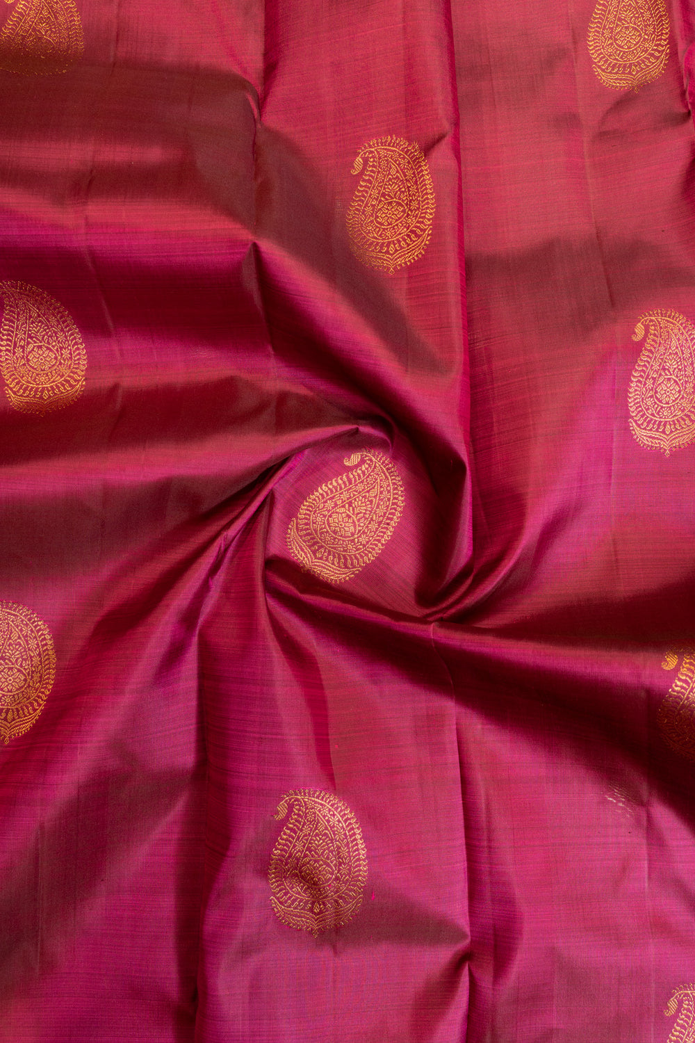 Magenta purple traditional pure Kanchipuram silk saree