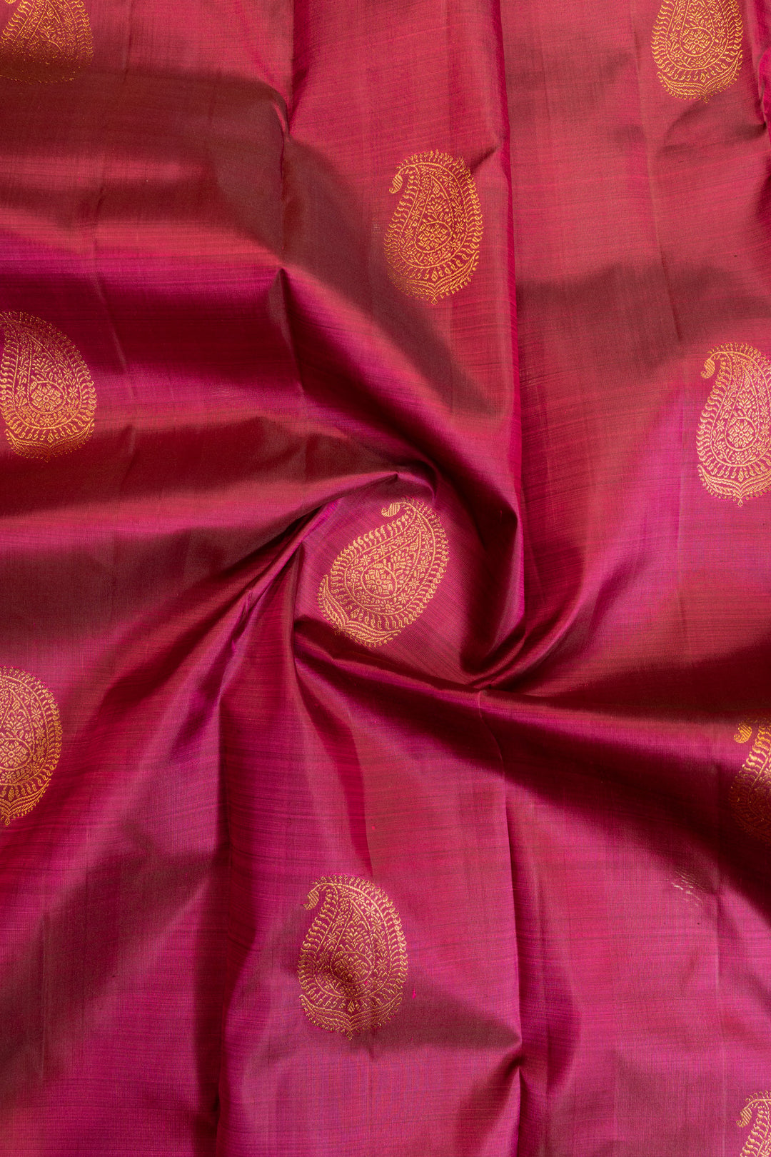 Magenta purple traditional pure Kanchipuram silk saree