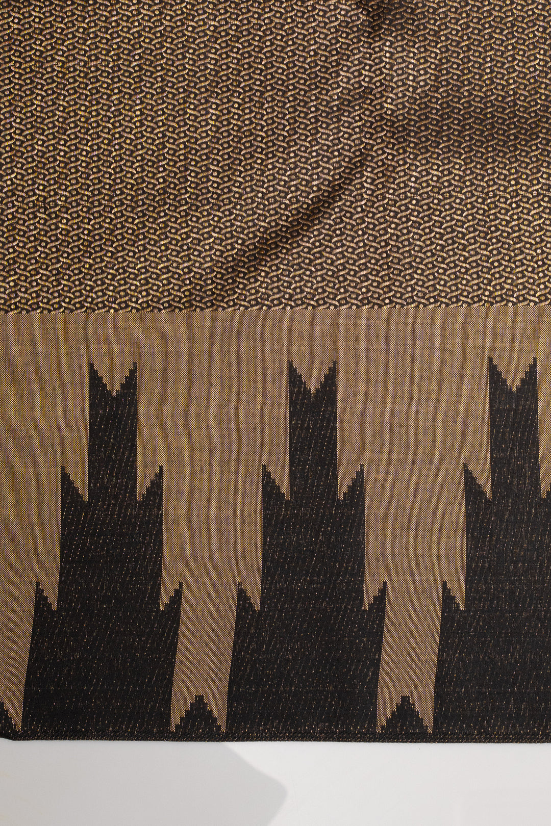 Gold and Black Temple Brocade Pure Kanchipuram Silk Saree