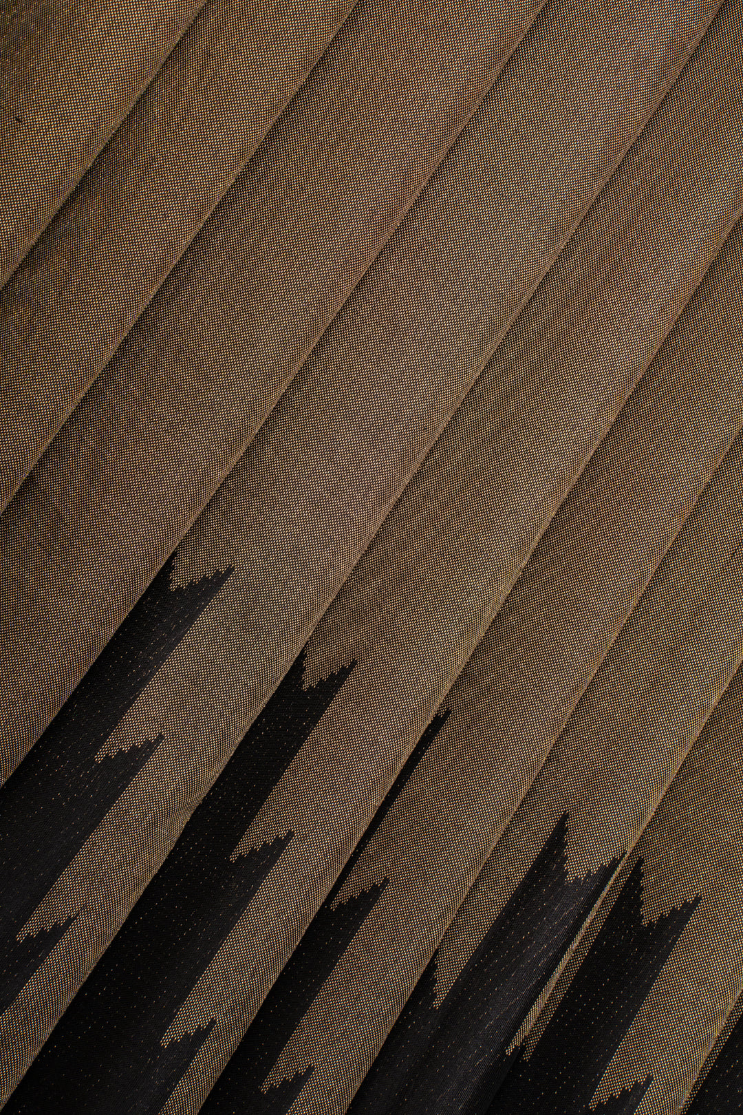 Gold and Black Temple Brocade Pure Kanchipuram Silk Saree